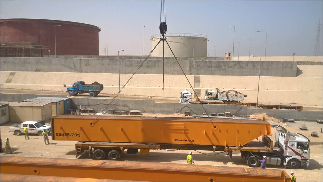 تركيب الونش العلوي لعنبر التربينات....